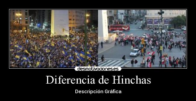 Diferencia de Hinchas - Descripción Gráfica