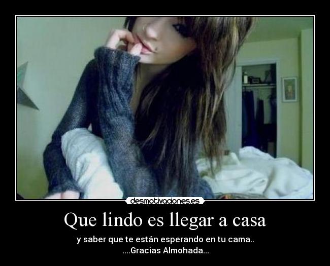 Que lindo es llegar a casa - y saber que te están esperando en tu cama..
....Gracias Almohada...