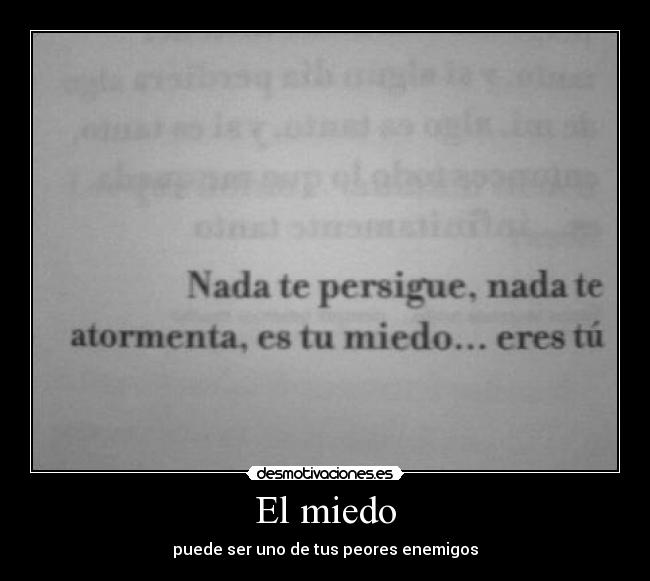 El miedo -