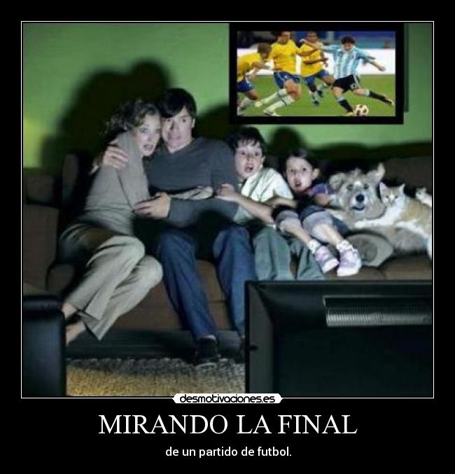 MIRANDO LA FINAL - de un partido de futbol.