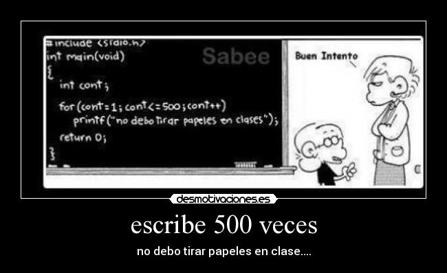 escribe 500 veces - 