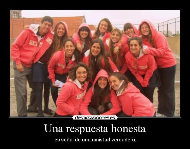 Una respuesta honesta -