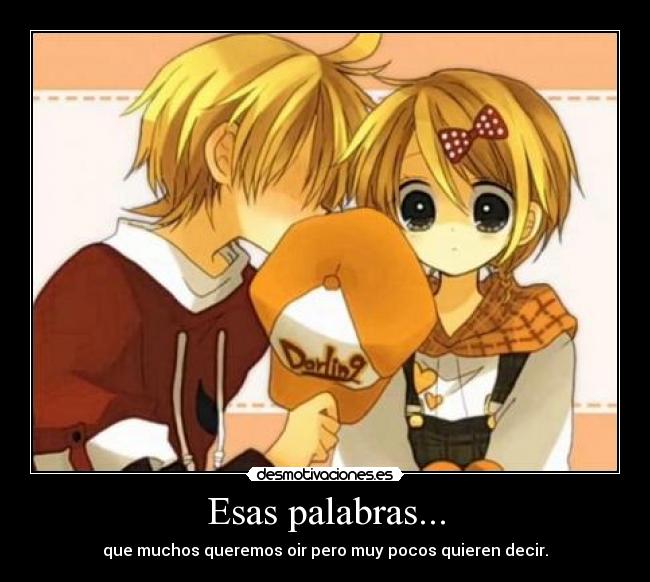 Esas palabras... - que muchos queremos oir pero muy pocos quieren decir.