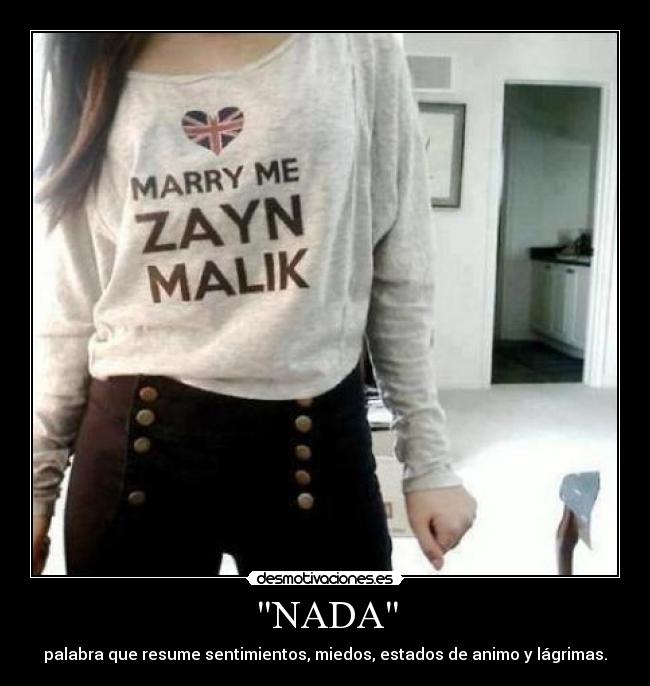 NADA - palabra que resume sentimientos, miedos, estados de animo y lágrimas.