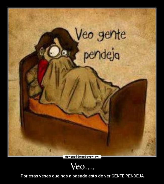 Veo.... - Por esas veses que nos a pasado esto de ver GENTE PENDEJA