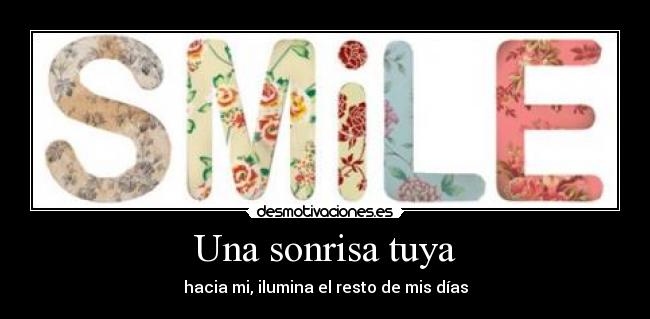 Una sonrisa tuya -