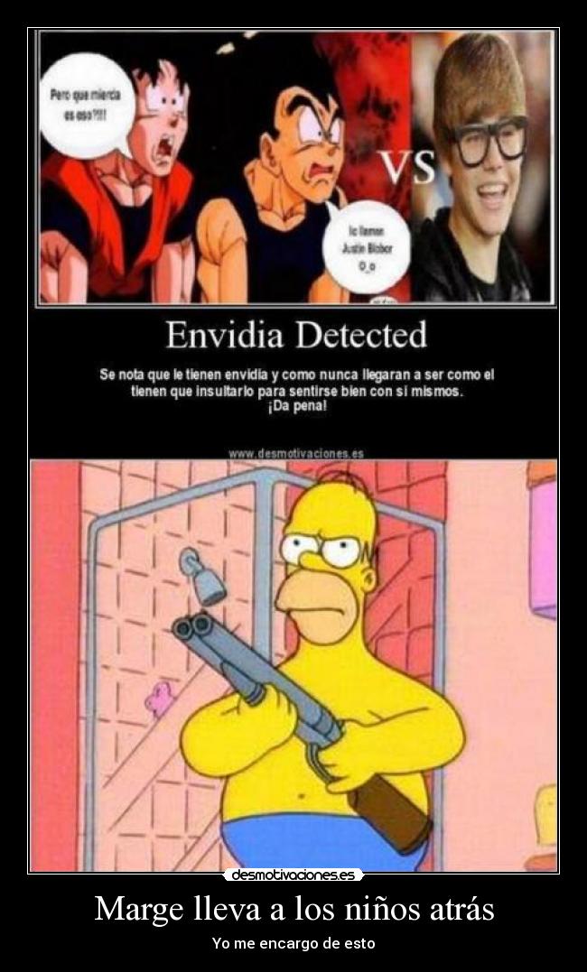 Marge lleva a los niños atrás -