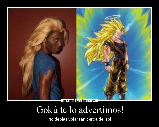 Gokú te lo advertimos! - No debias volar tan cerca del sol