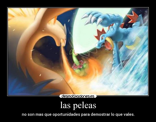 las peleas - no son mas que oportunidades para demostrar lo que vales.