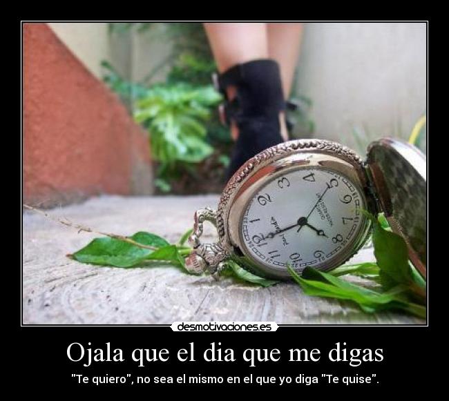 Ojala que el dia que me digas - 