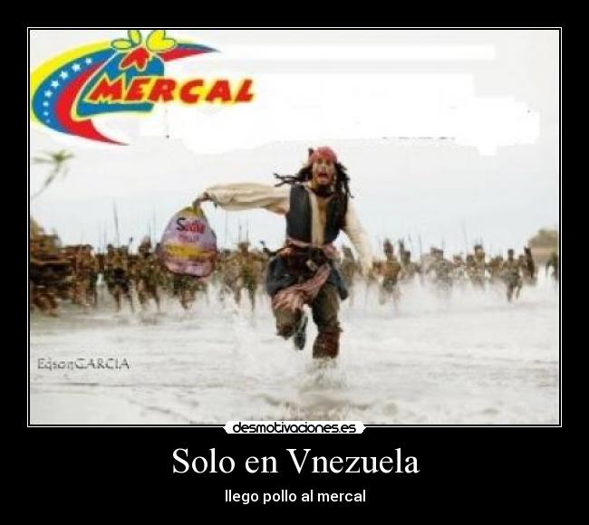 Solo en Vnezuela - llego pollo al mercal
