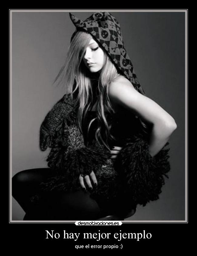 No hay mejor ejemplo - que el error propio :)