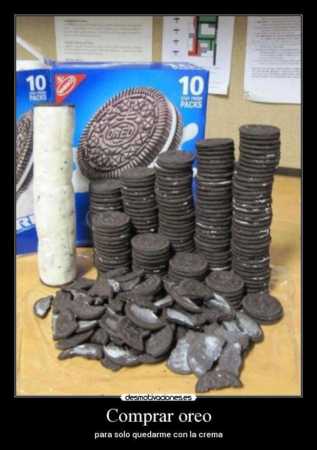 Comprar oreo - para solo quedarme con la crema