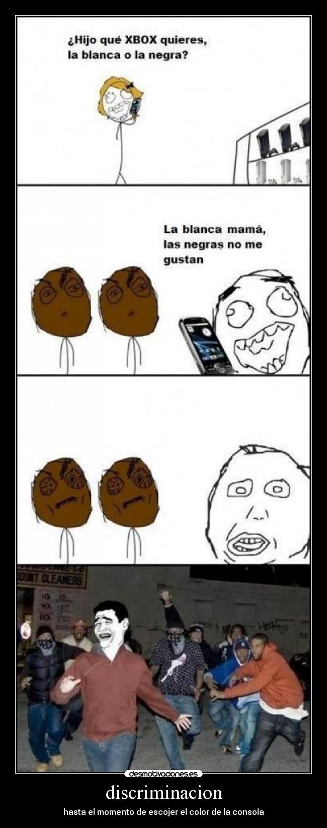discriminacion - hasta el momento de escojer el color de la consola