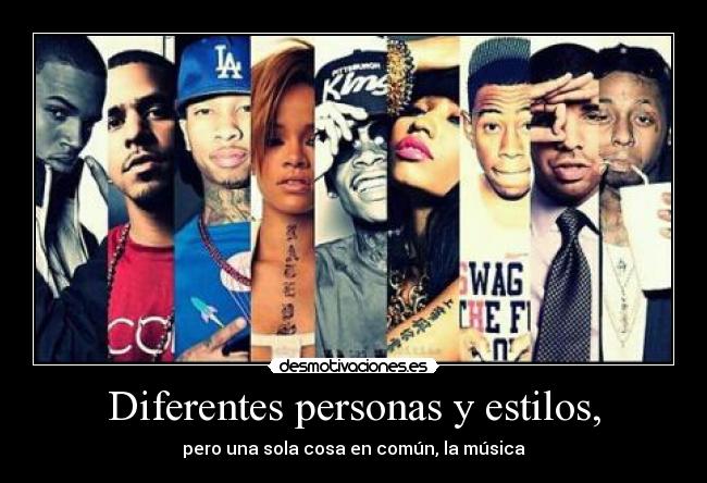 Diferentes personas y estilos, - 