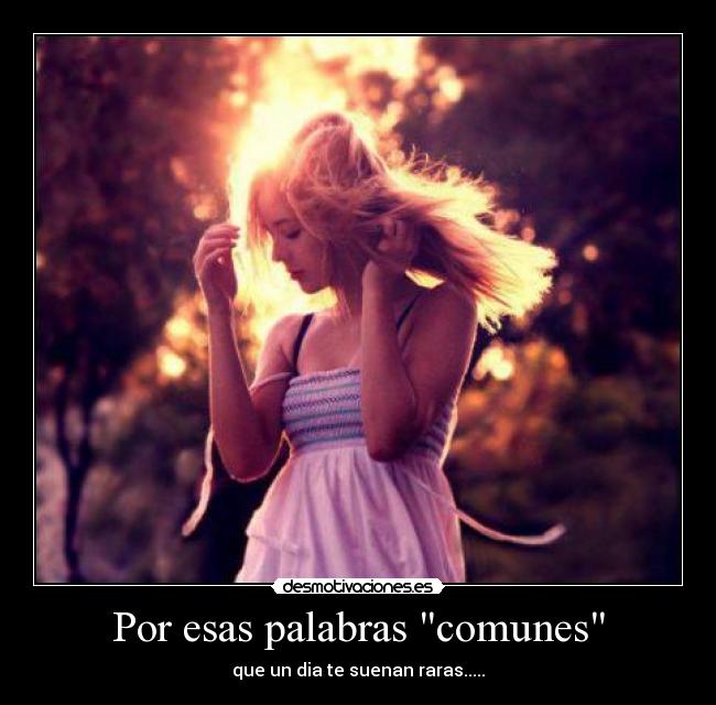 Por esas palabras comunes - que un dia te suenan raras.....