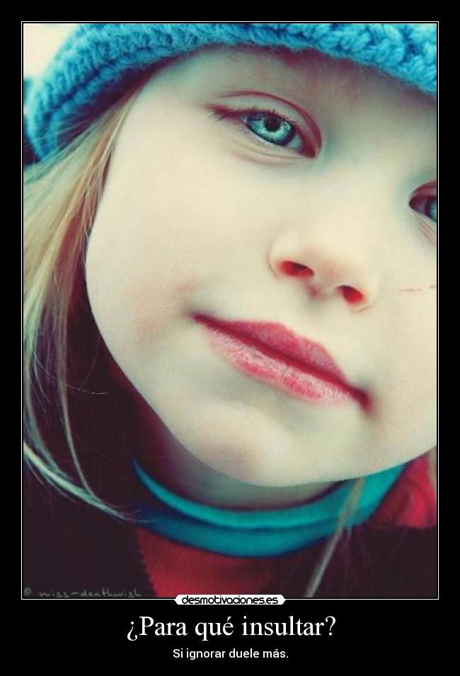 ¿Para qué insultar? -