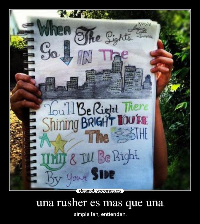 carteles btr rusher mas una simple fan big time rush invisible desmotivaciones