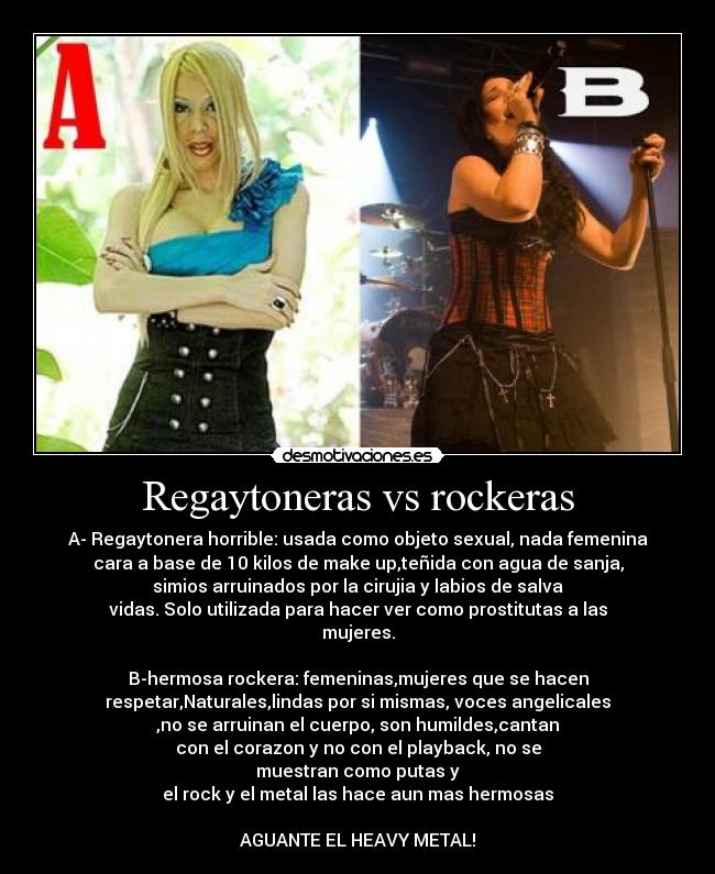 Regaytoneras vs rockeras -