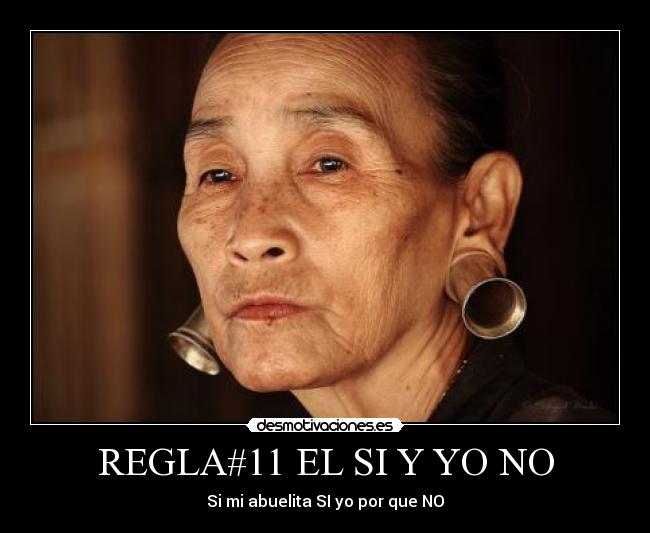 carteles regla shushi abuelita desmotivaciones