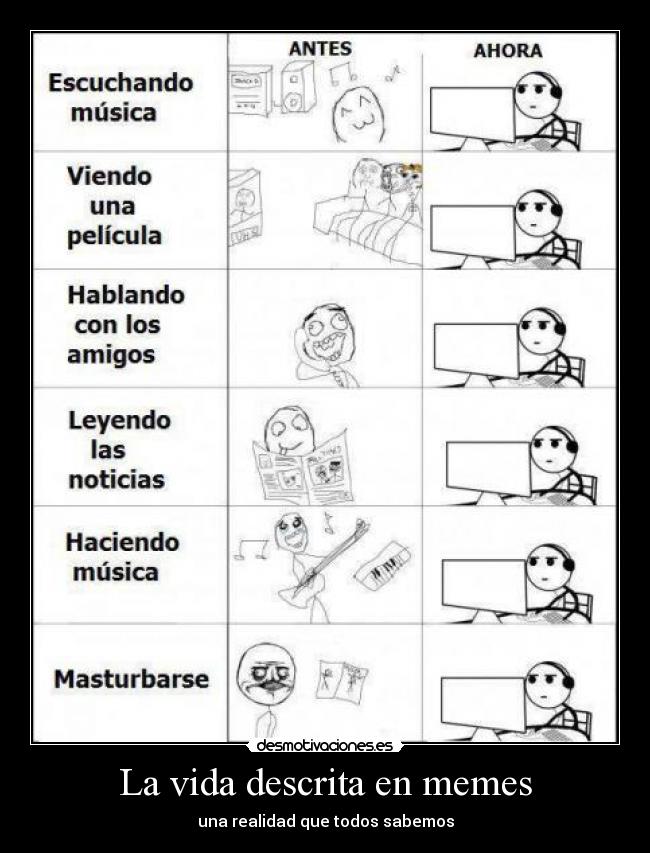 La vida descrita en memes -