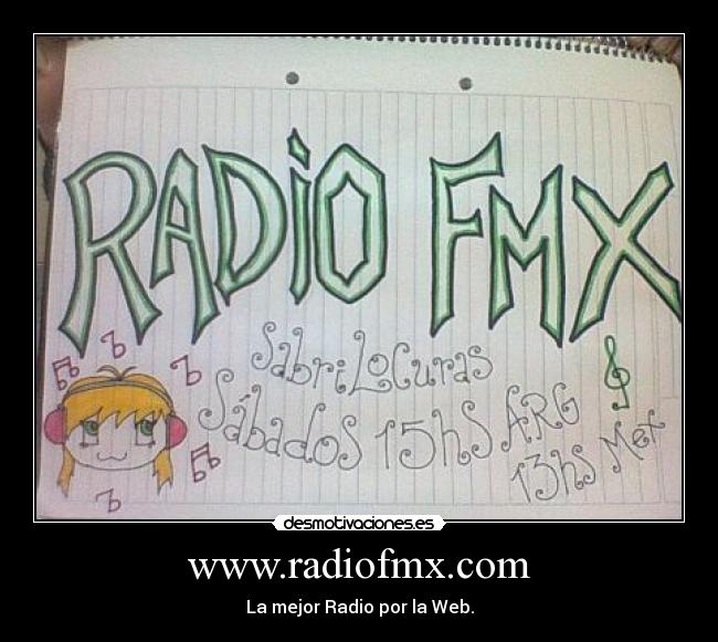 www.radiofmx.com - La mejor Radio por la Web.