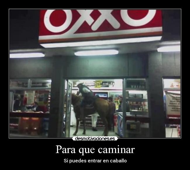 Para que caminar - Si puedes entrar en caballo