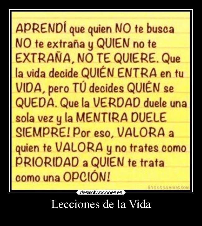 Lecciones de la Vida - 