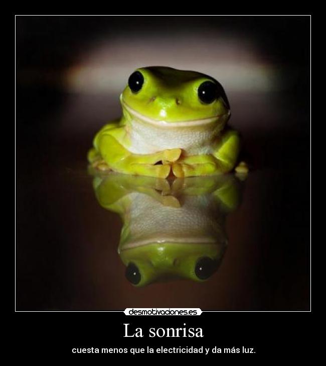 La sonrisa - cuesta menos que la electricidad y da más luz.