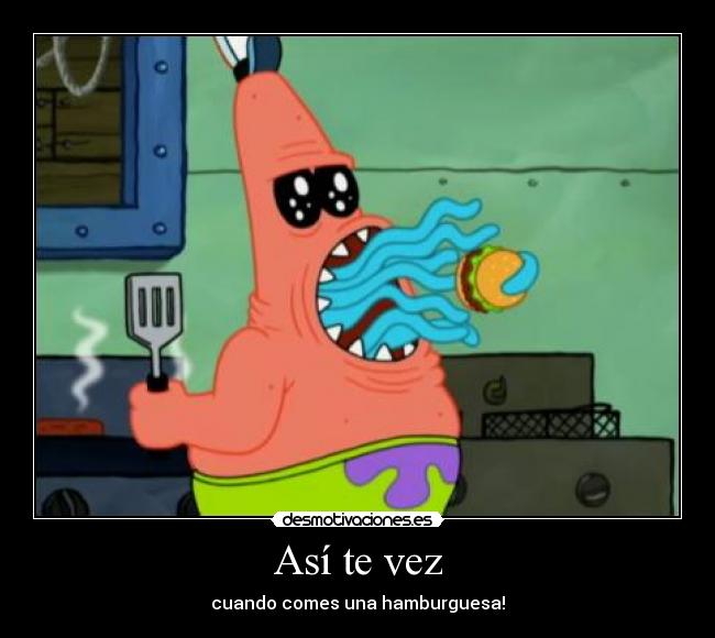 Así te vez - cuando comes una hamburguesa!