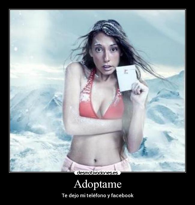 Adoptame - Te dejo mi teléfono y facebook