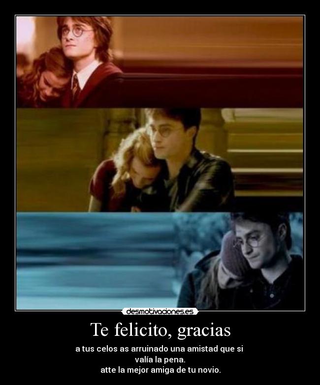 Te felicito, gracias -