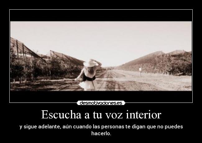 Escucha a tu voz interior - 