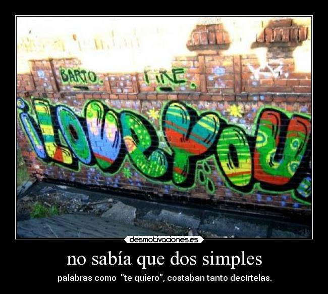 no sabía que dos simples - 