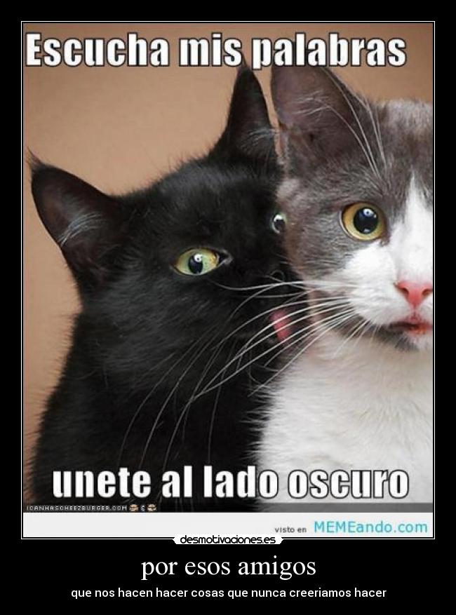 por esos amigos -