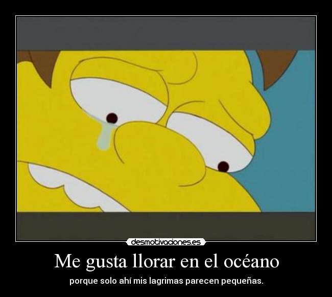 Me gusta llorar en el océano - 