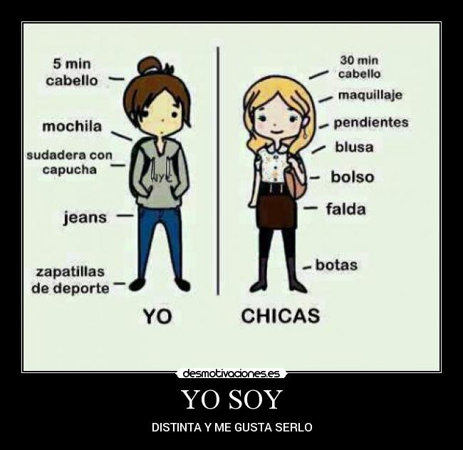 YO SOY - DISTINTA Y ME GUSTA SERLO