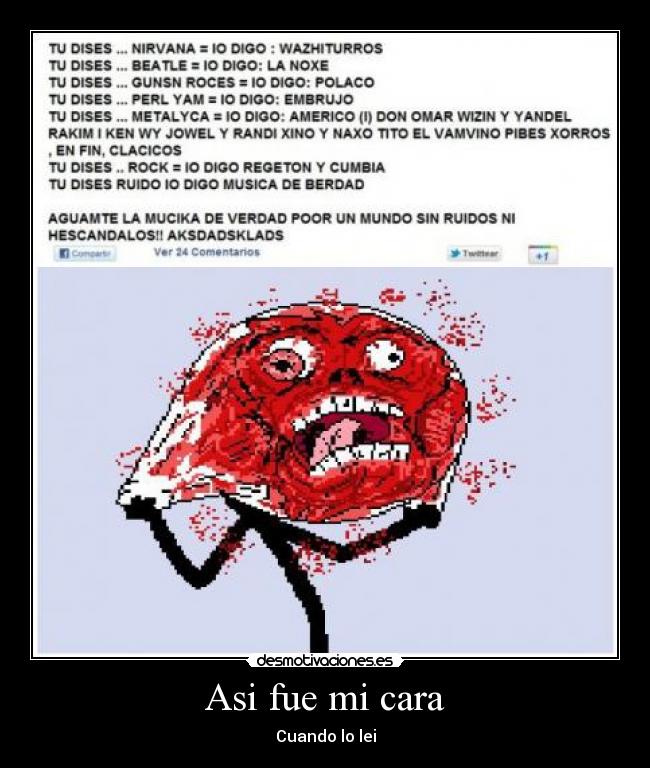 Asi fue mi cara - Cuando lo lei