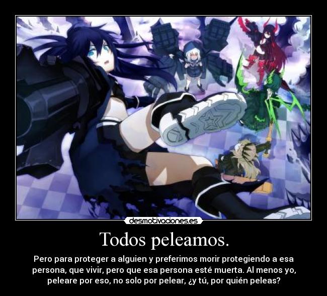 carteles black rock shooter desmotivaciones