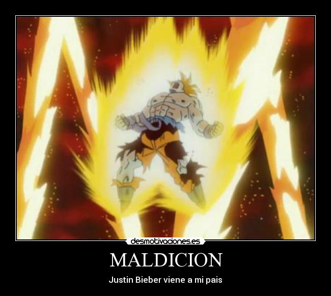 carteles anime maldicion goku desmotivaciones