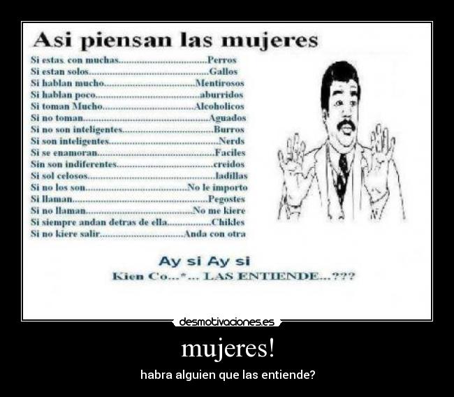 mujeres! - habra alguien que las entiende?