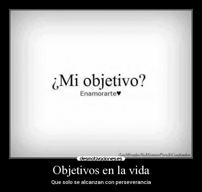 Objetivos en la vida - Que solo se alcanzan con perseverancia