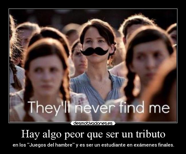 Hay algo peor que ser un tributo - en los Juegos del hambre y es ser un estudiante en exámenes finales.