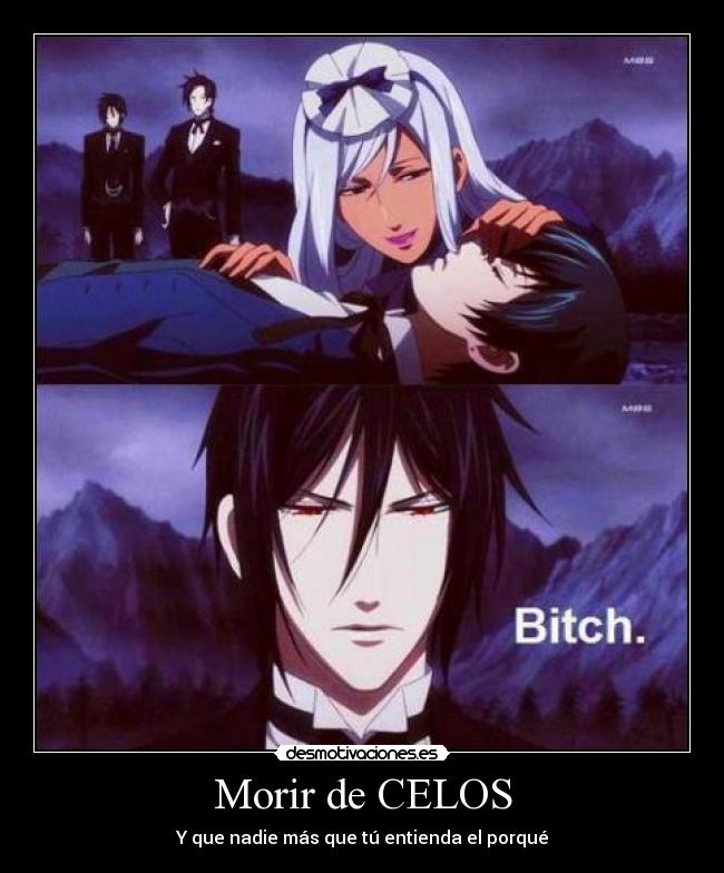 carteles celos celos kuroshitsuji bluemey desmotivaciones