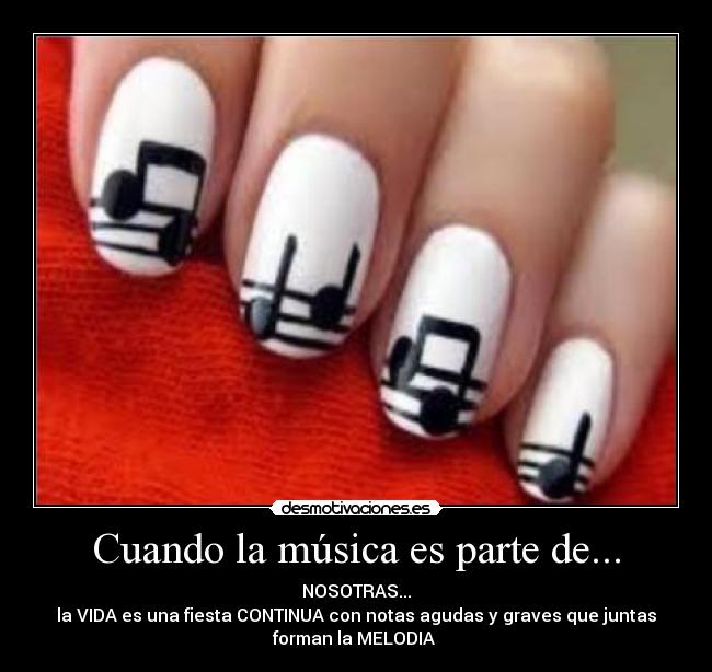 Cuando la música es parte de... - NOSOTRAS...
la VIDA es una fiesta CONTINUA con notas agudas y graves que juntas
forman la MELODIA ♥