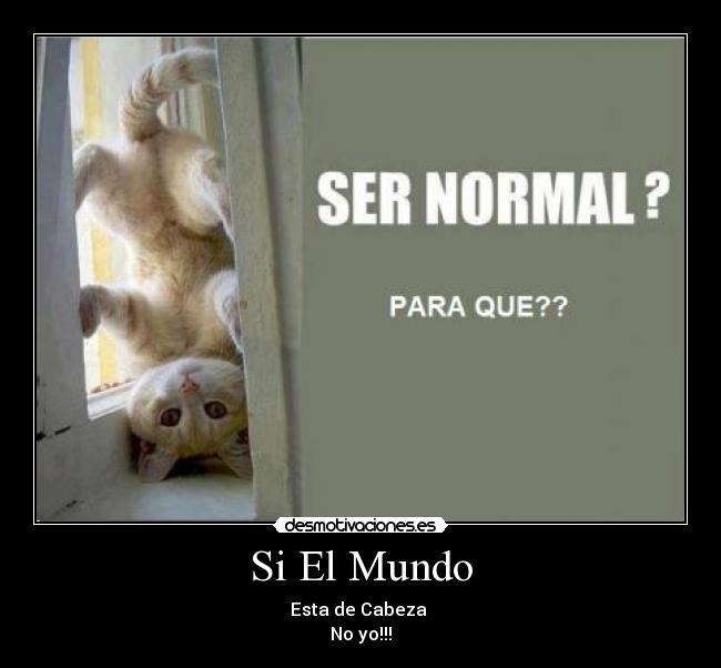 Si El Mundo - Esta de Cabeza
No yo!!!