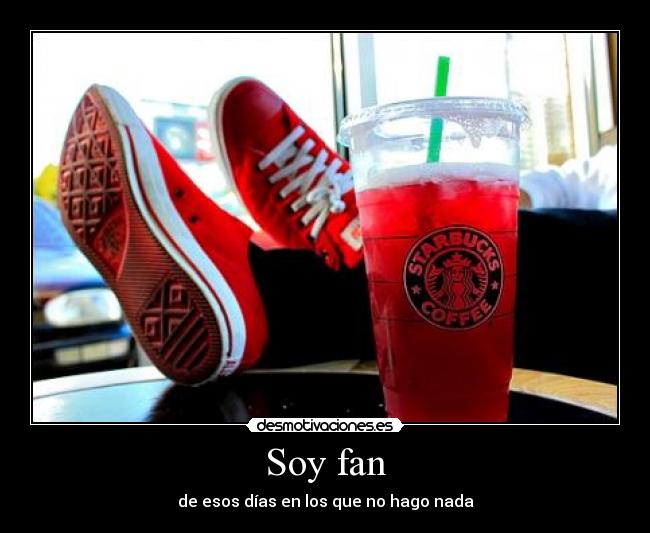 Soy fan - de esos días en los que no hago nada
