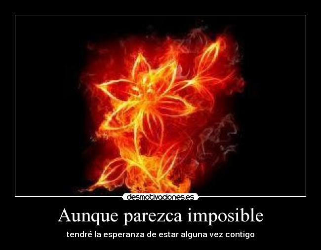 Aunque parezca imposible - tendré la esperanza de estar alguna vez contigo