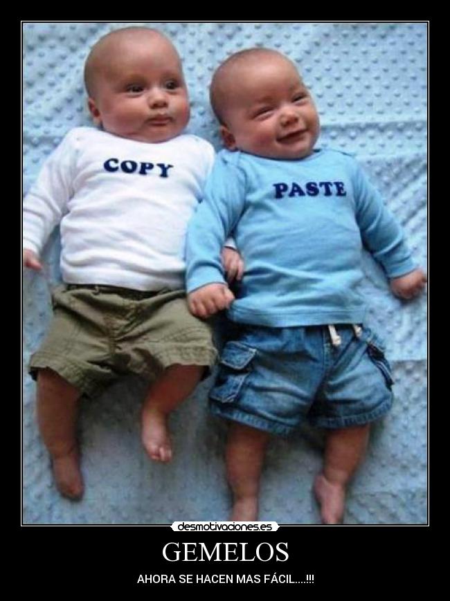 GEMELOS - AHORA SE HACEN MAS FÁCIL....!!!