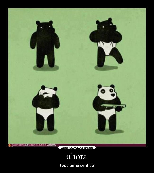 carteles pandas everywhere desmotivaciones